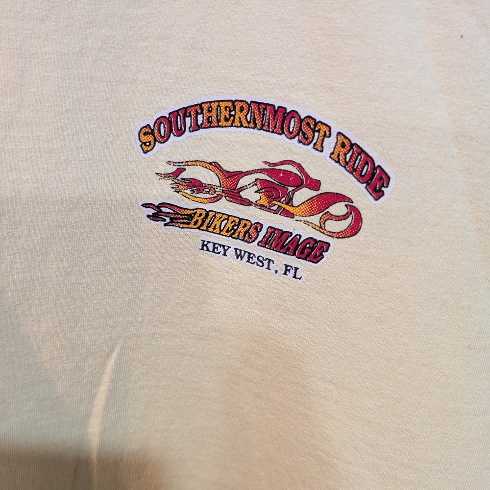 Harley Davidson Key West,FL Yellow/Cream Short Sleeve Tee